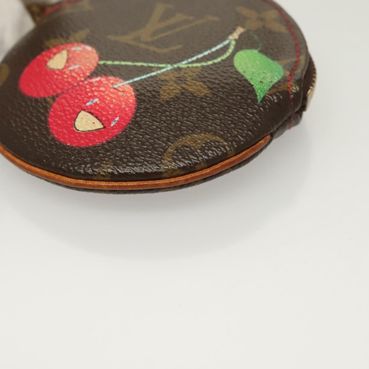 LOUIS VUITTON Monogram Cherry Porte Monnaie Ron Coin Purse M95043 Auth 128828