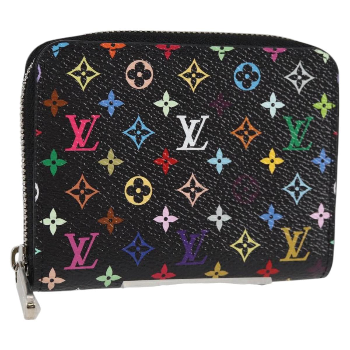 LOUIS VUITTON Multicolor LV × TM Zippy Coin Purse Black M13409 LV Auth 128840M