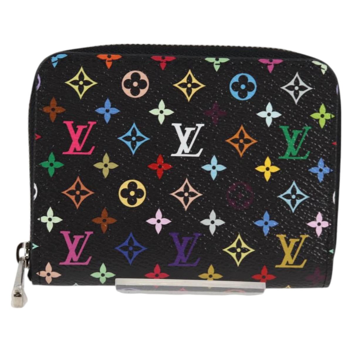 LOUIS VUITTON Multicolor LV × TM Zippy Coin Purse Black M13409 LV Auth 128840M