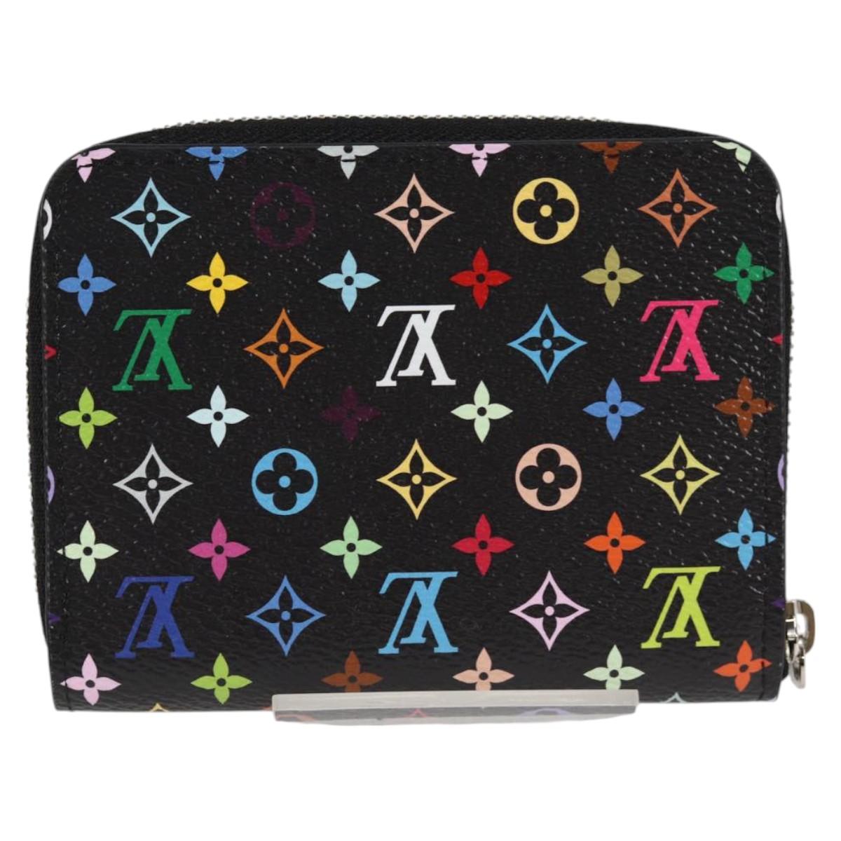 LOUIS VUITTON Multicolor LV × TM Zippy Coin Purse Black M13409 LV Auth 128840M