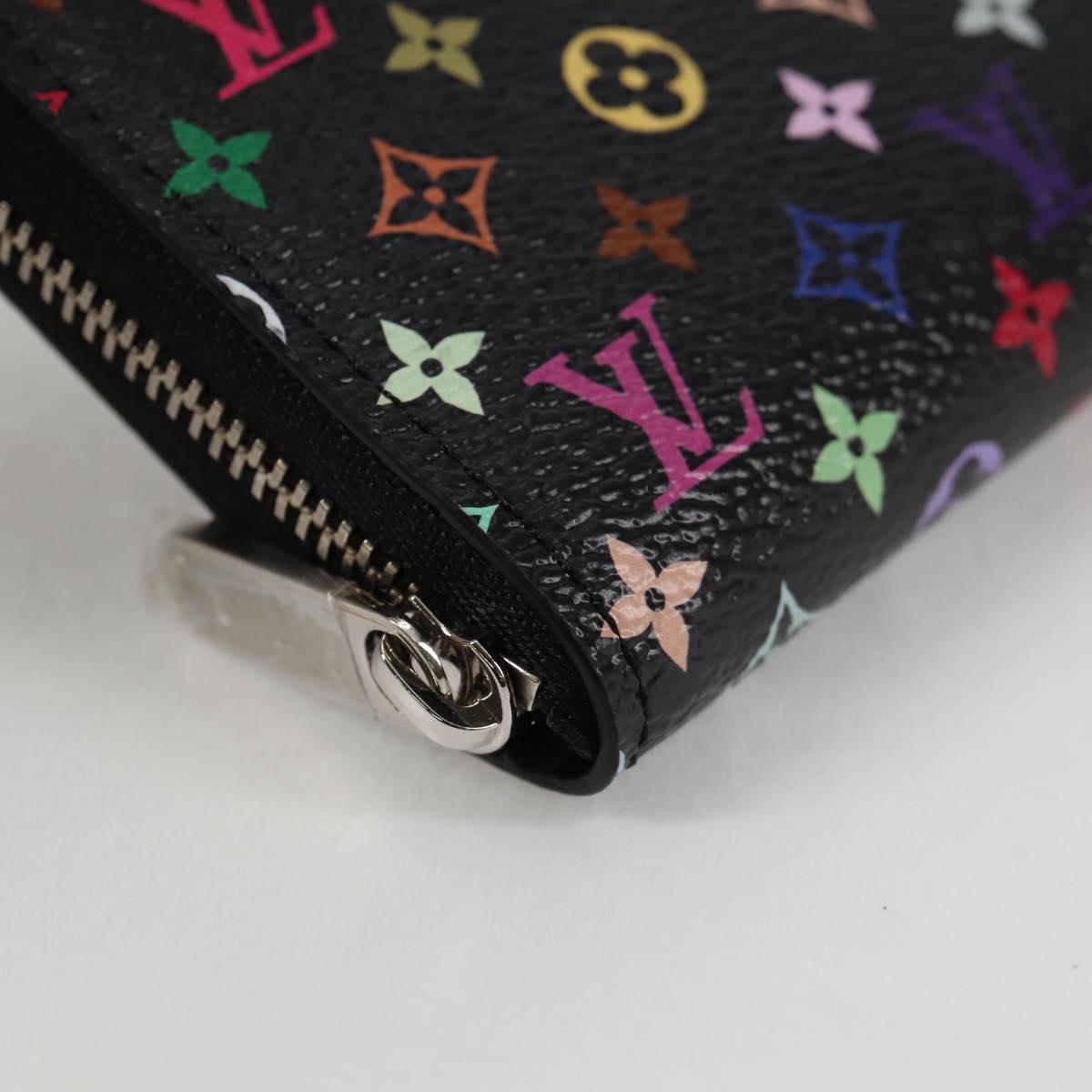 LOUIS VUITTON Multicolor LV × TM Zippy Coin Purse Black M13409 LV Auth 128840M