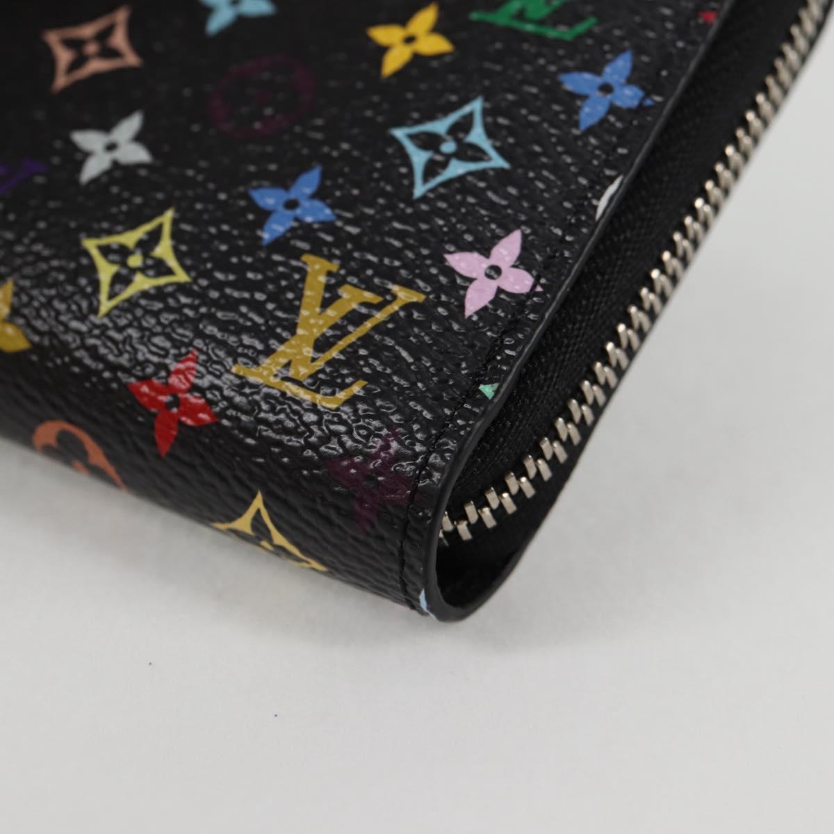 LOUIS VUITTON Multicolor LV × TM Zippy Coin Purse Black M13409 LV Auth 128840M