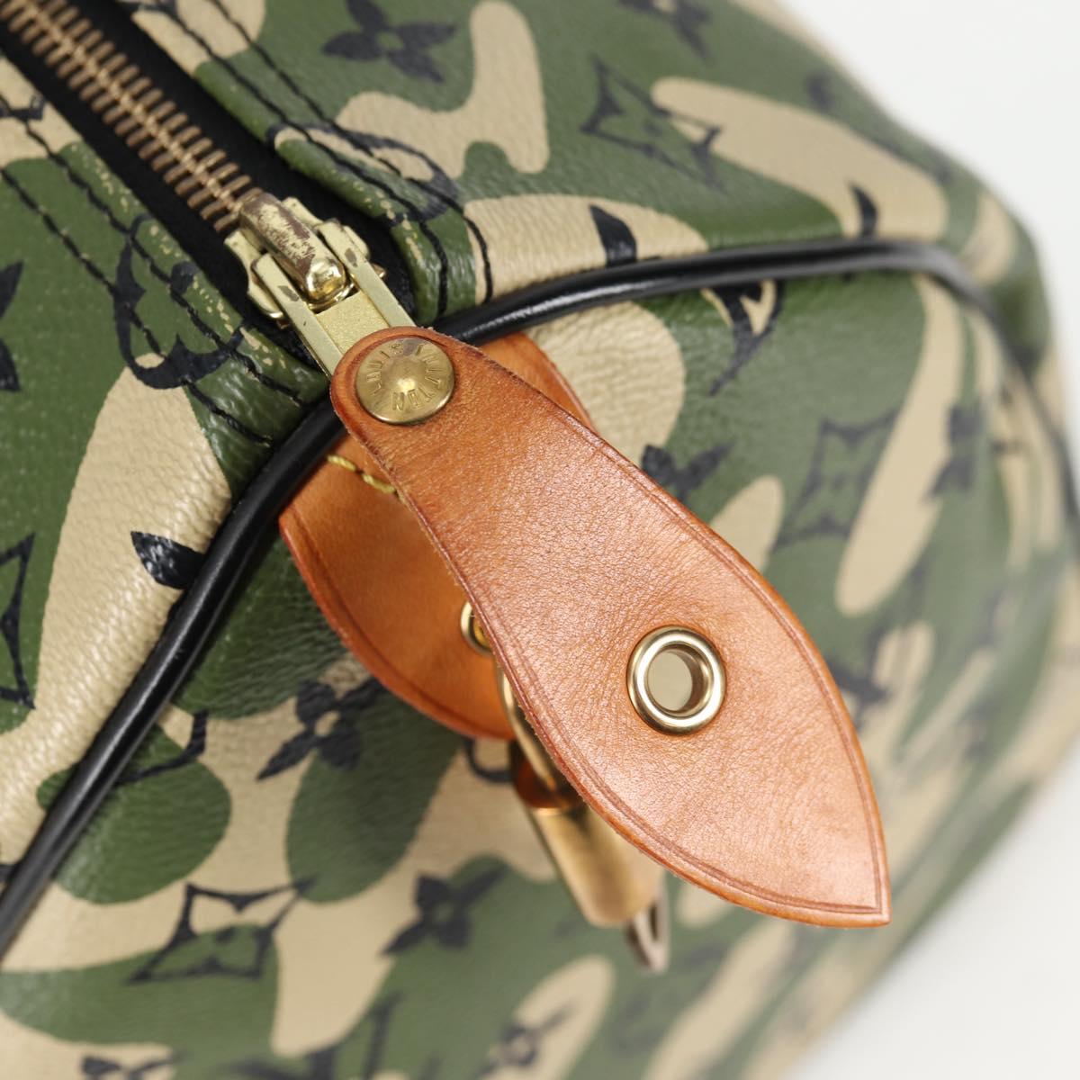 LOUIS VUITTON Monogram Camouflage Takashi Murakami Speedy 35 M95773 Auth 128855V