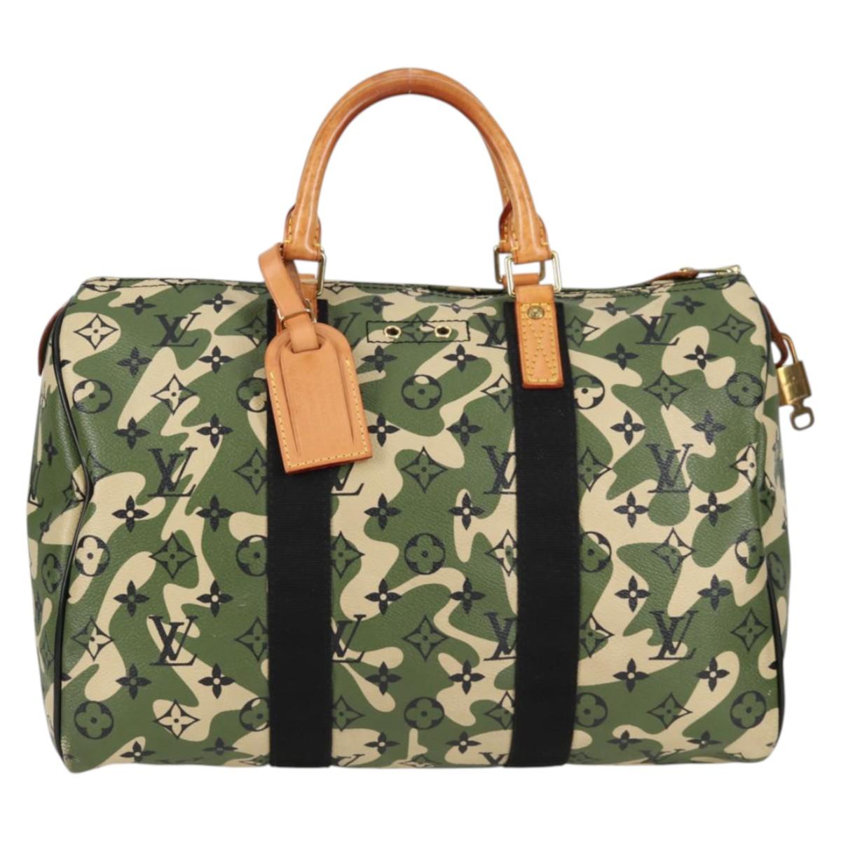 LOUIS VUITTON Monogram Camouflage Takashi Murakami Speedy 35 M95773 Auth 128855V