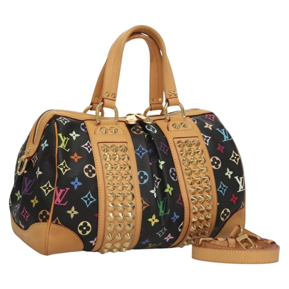 LOUIS VUITTON Monogram Multicolor Courtney MM Bag 2way Black M45642 Auth 128857