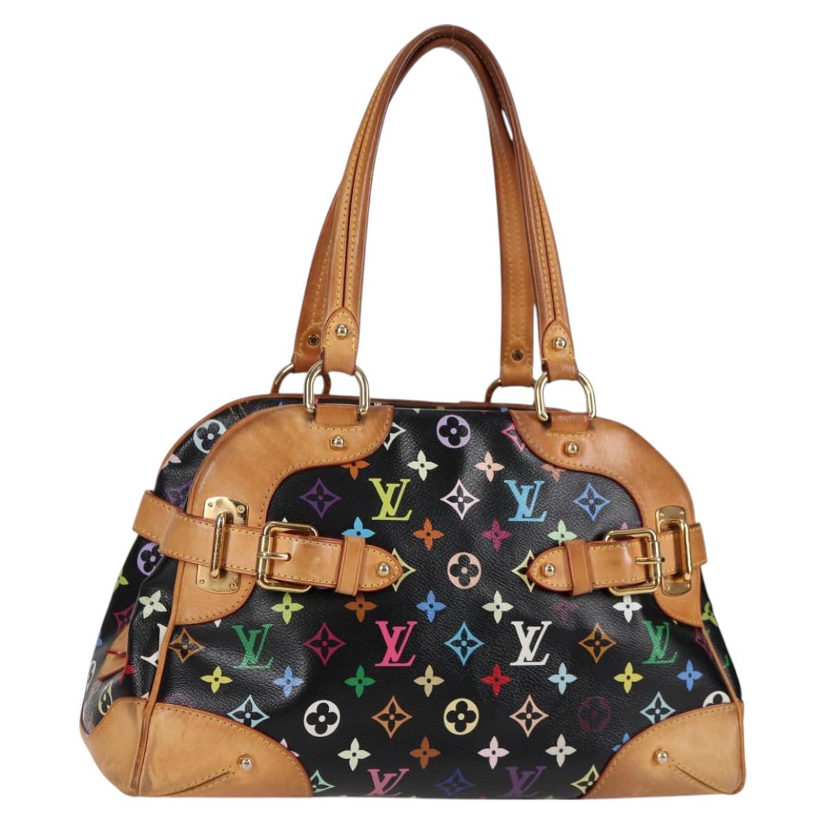 LOUIS VUITTON Monogram Multicolor Claudia Hand Bag Black M40194 LV Auth 128859V