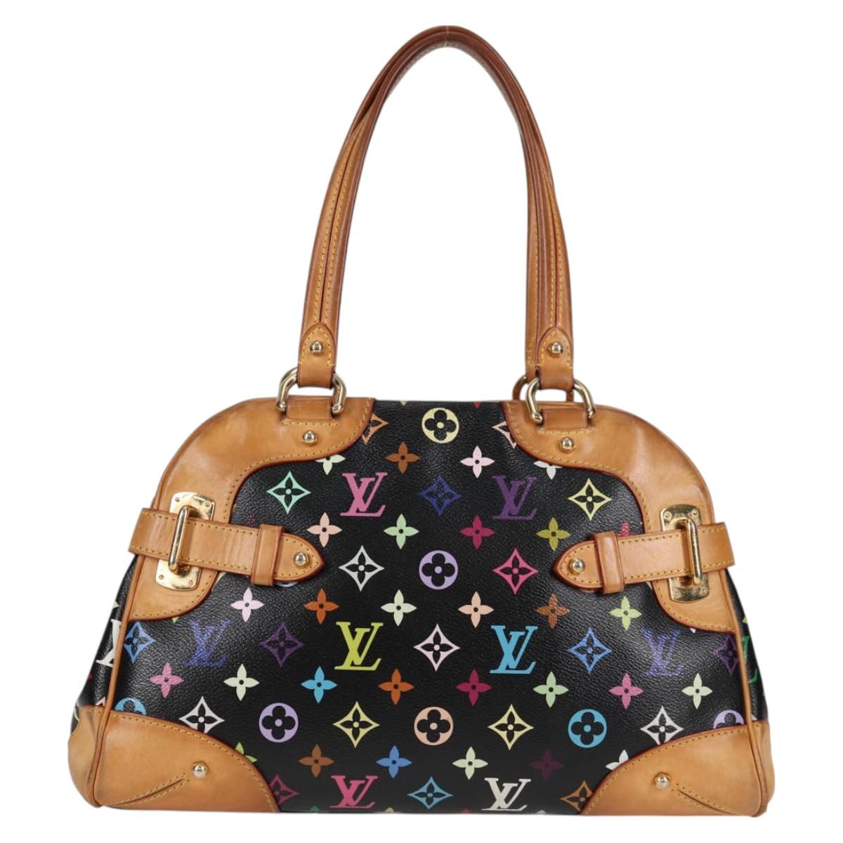 LOUIS VUITTON Monogram Multicolor Claudia Hand Bag Black M40194 LV Auth 128859V