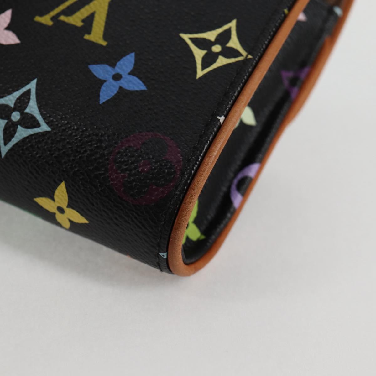 LOUIS VUITTON Multicolor Pochette Courtney Clutch Bag Black M45640 Auth 128863V