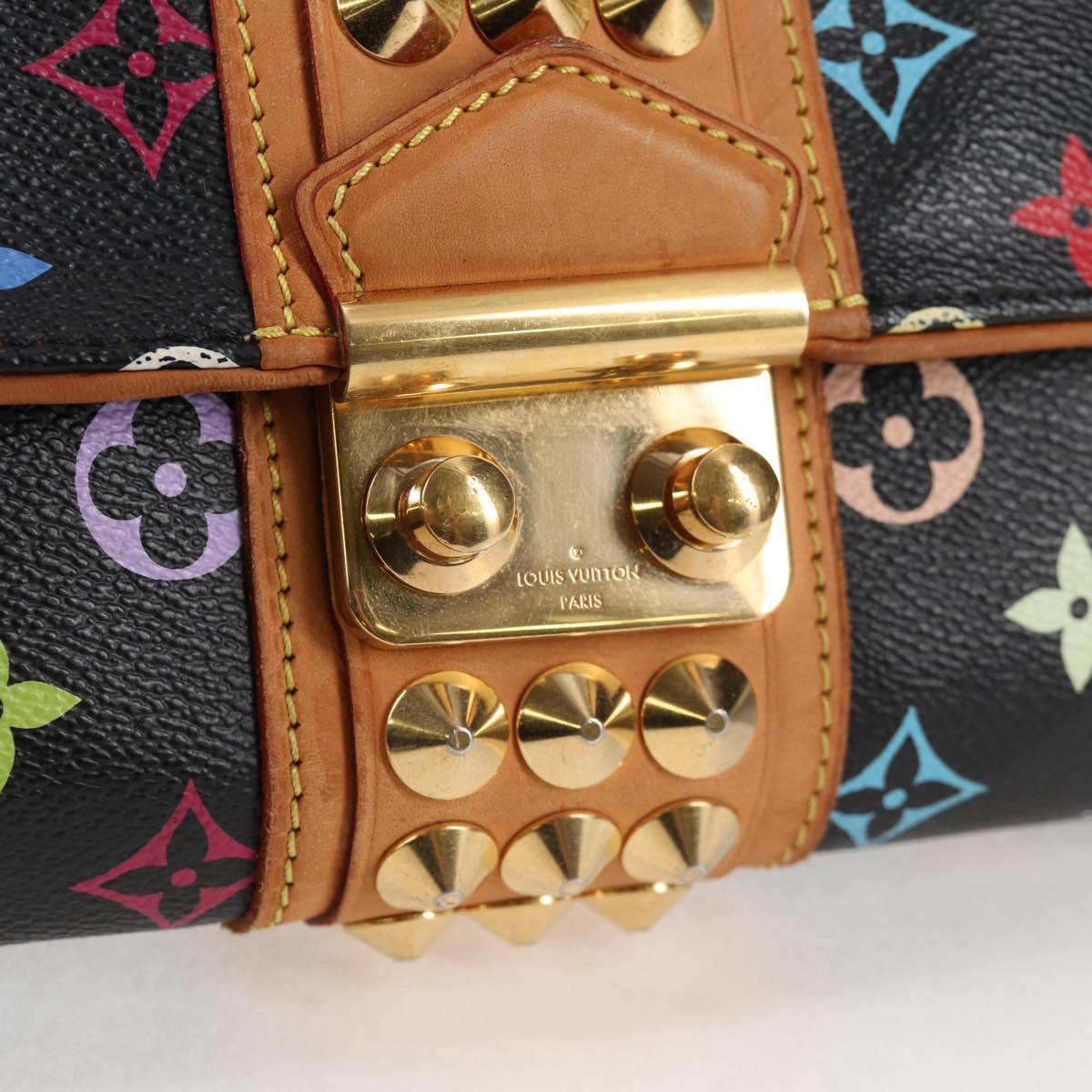 LOUIS VUITTON Multicolor Pochette Courtney Clutch Bag Black M45640 Auth 128863V