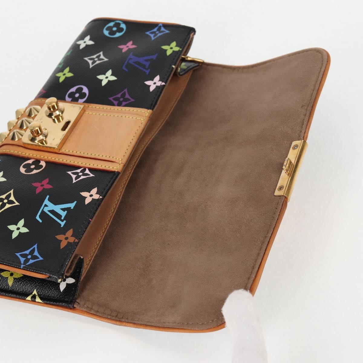 LOUIS VUITTON Multicolor Pochette Courtney Clutch Bag Black M45640 Auth 128863V