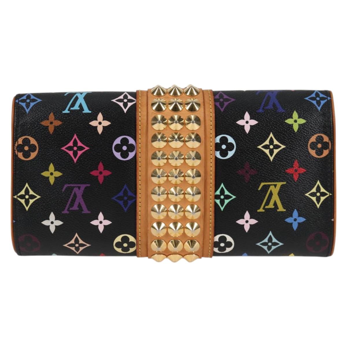LOUIS VUITTON Multicolor Pochette Courtney Clutch Bag Black M45640 Auth 128863V