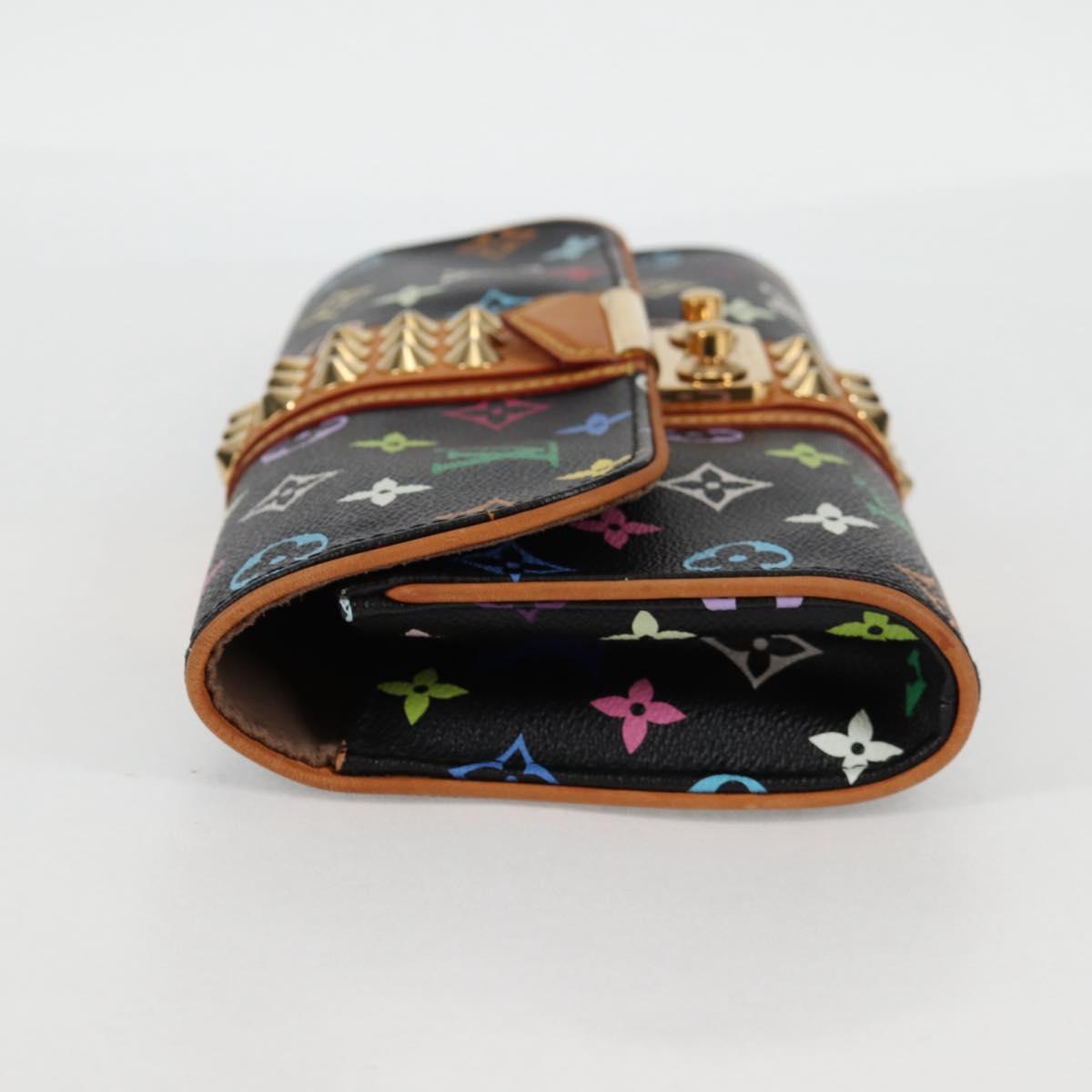 LOUIS VUITTON Multicolor Pochette Courtney Clutch Bag Black M45640 Auth 128863V