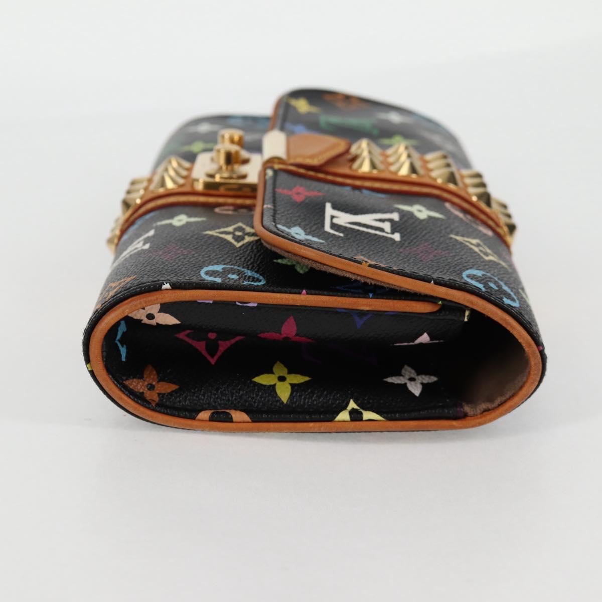 LOUIS VUITTON Multicolor Pochette Courtney Clutch Bag Black M45640 Auth 128863V