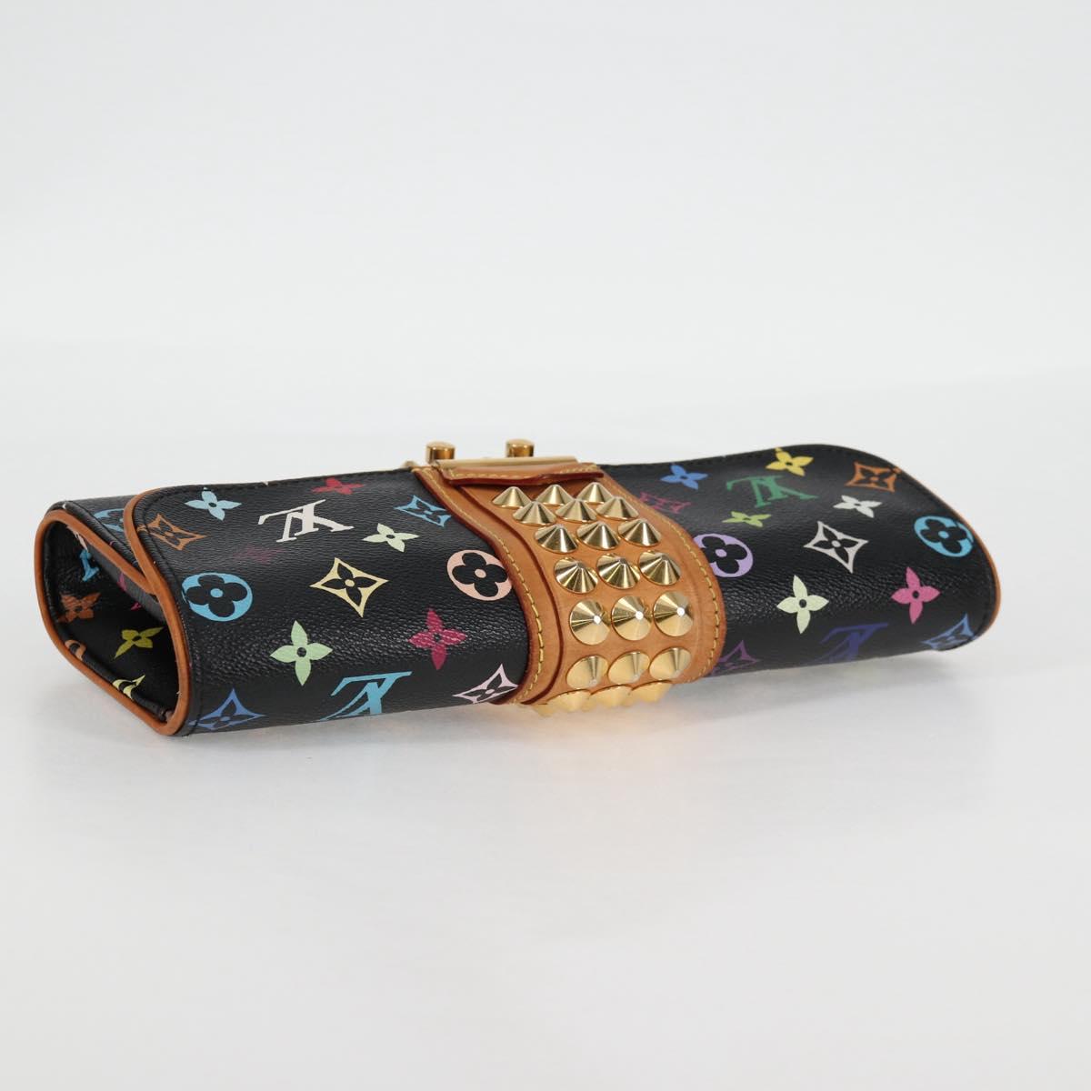 LOUIS VUITTON Multicolor Pochette Courtney Clutch Bag Black M45640 Auth 128863V