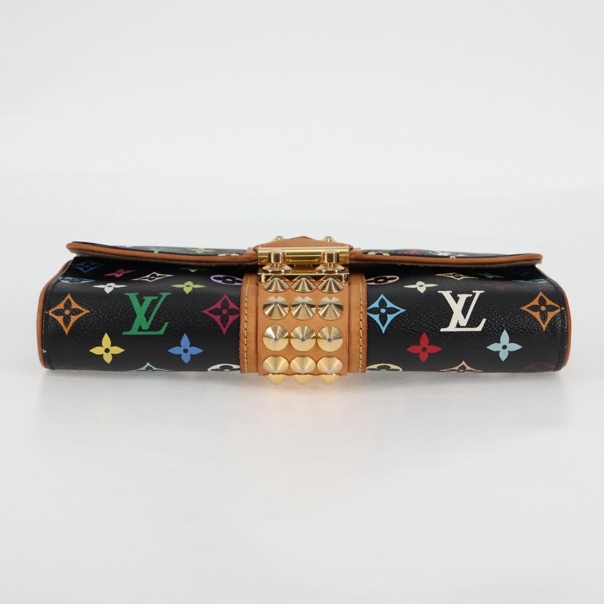 LOUIS VUITTON Multicolor Pochette Courtney Clutch Bag Black M45640 Auth 128863V