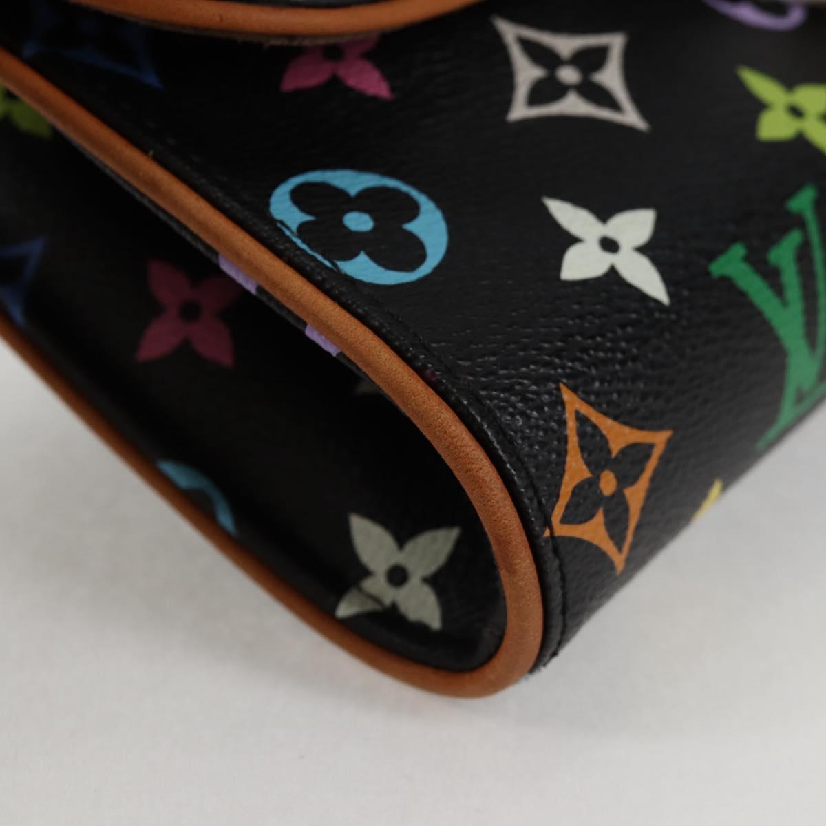 LOUIS VUITTON Multicolor Pochette Courtney Clutch Bag Black M45640 Auth 128863V