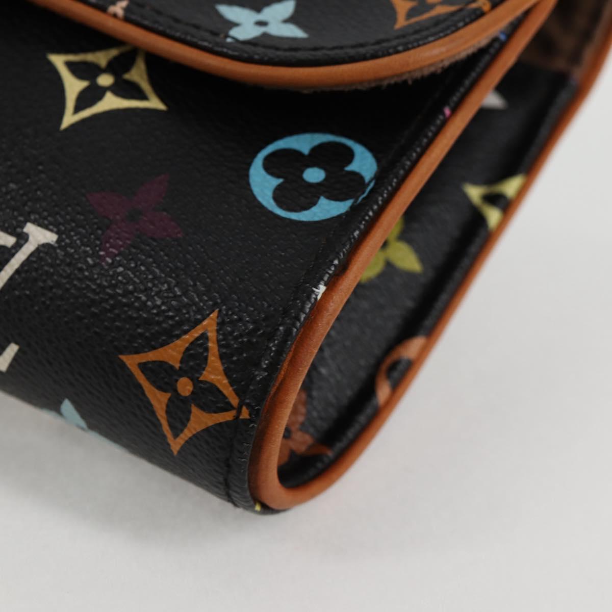 LOUIS VUITTON Multicolor Pochette Courtney Clutch Bag Black M45640 Auth 128863V