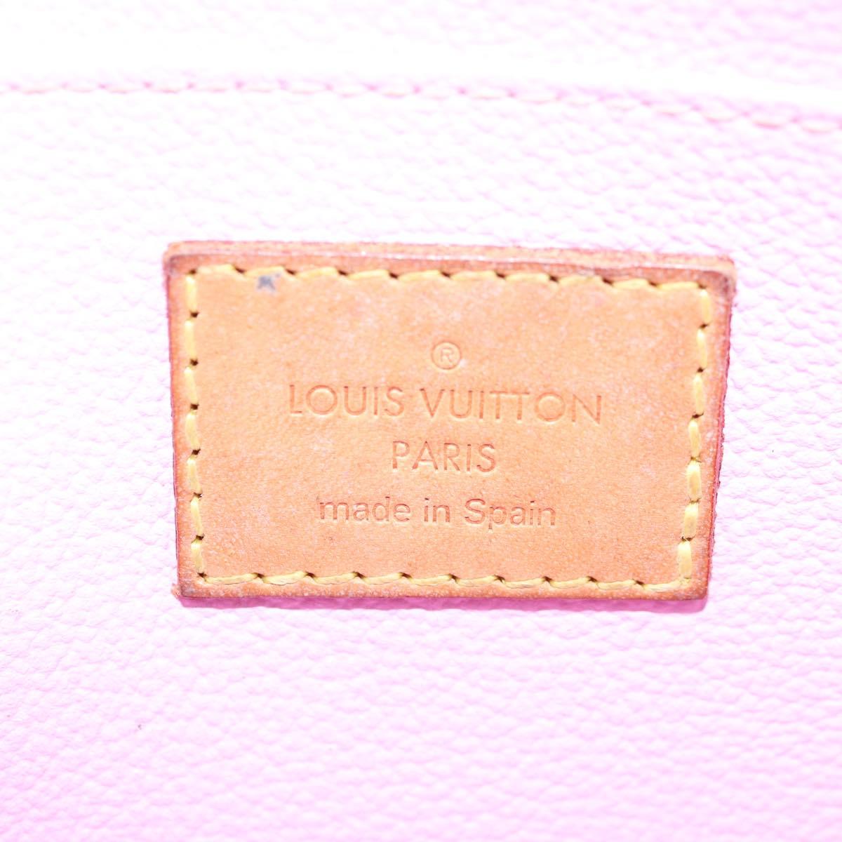 LOUIS VUITTON Multicolor Pochette Cosmetic PM Pouch White M47354 LV Auth 128864V