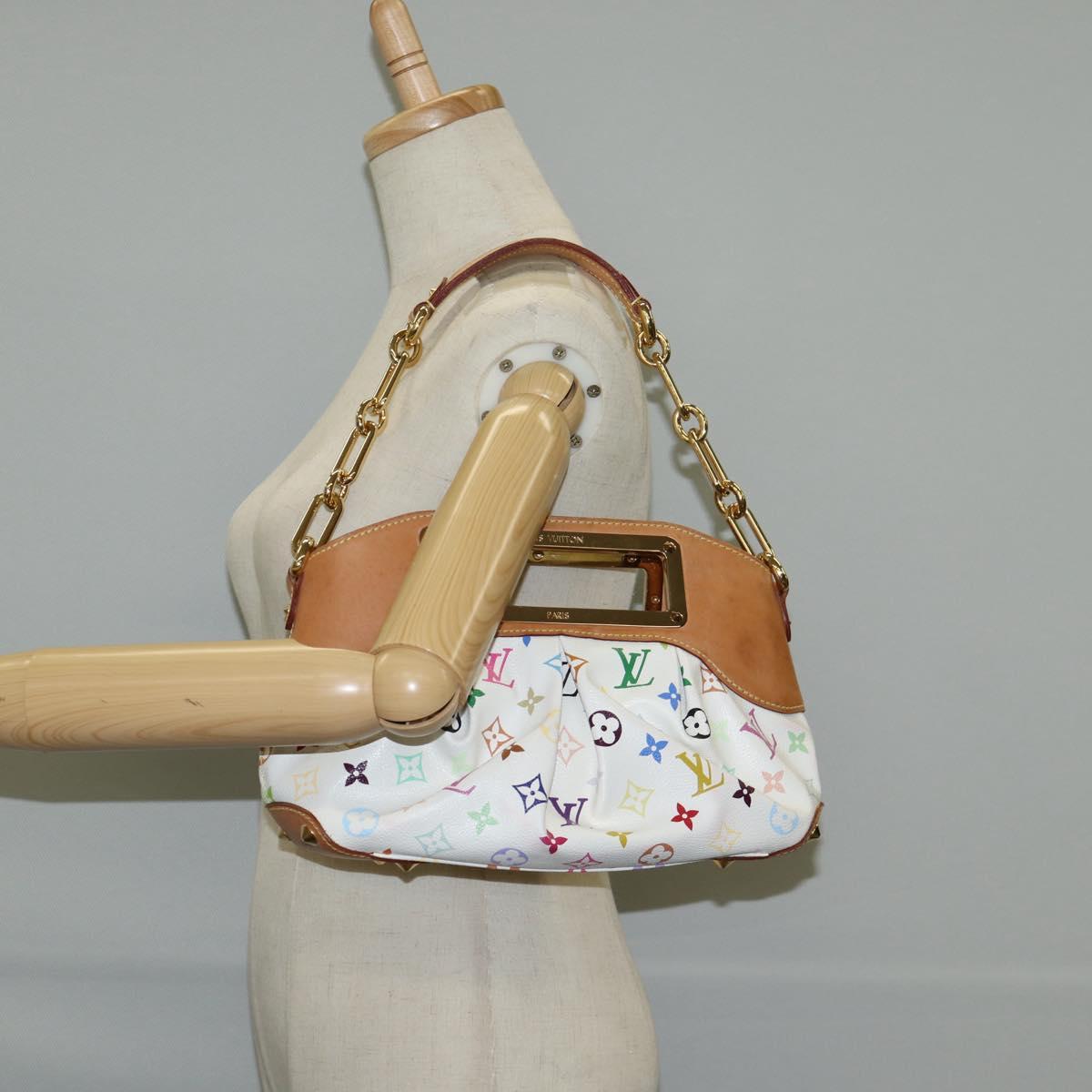 LOUIS VUITTON Monogram Multicolor Judy PM Shoulder Bag White M40257 Auth 128867V