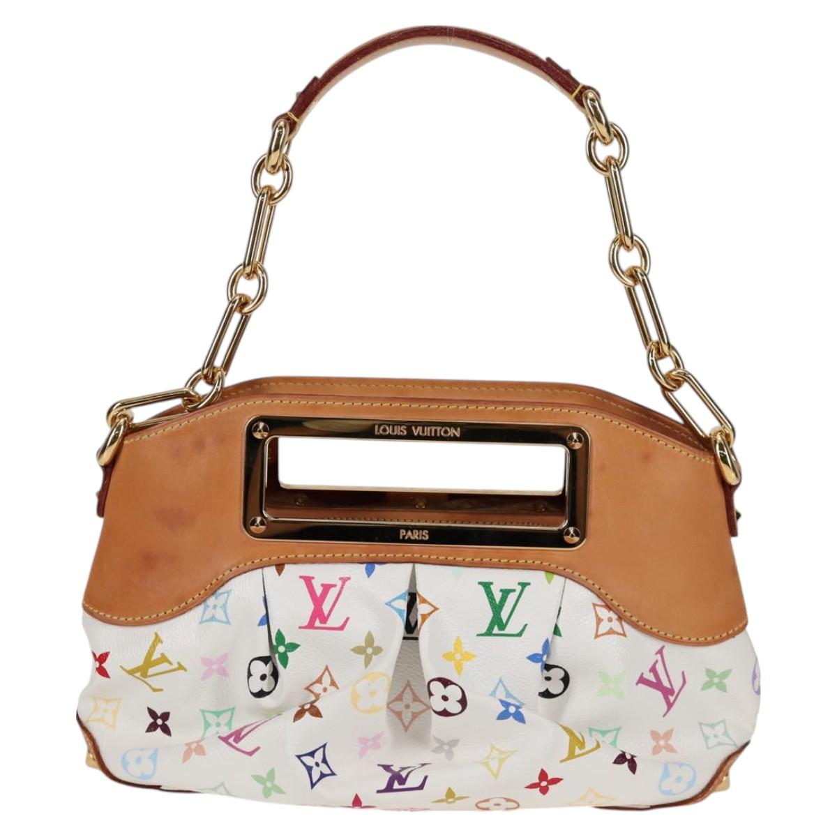LOUIS VUITTON Monogram Multicolor Judy PM Shoulder Bag White M40257 Auth 128867V