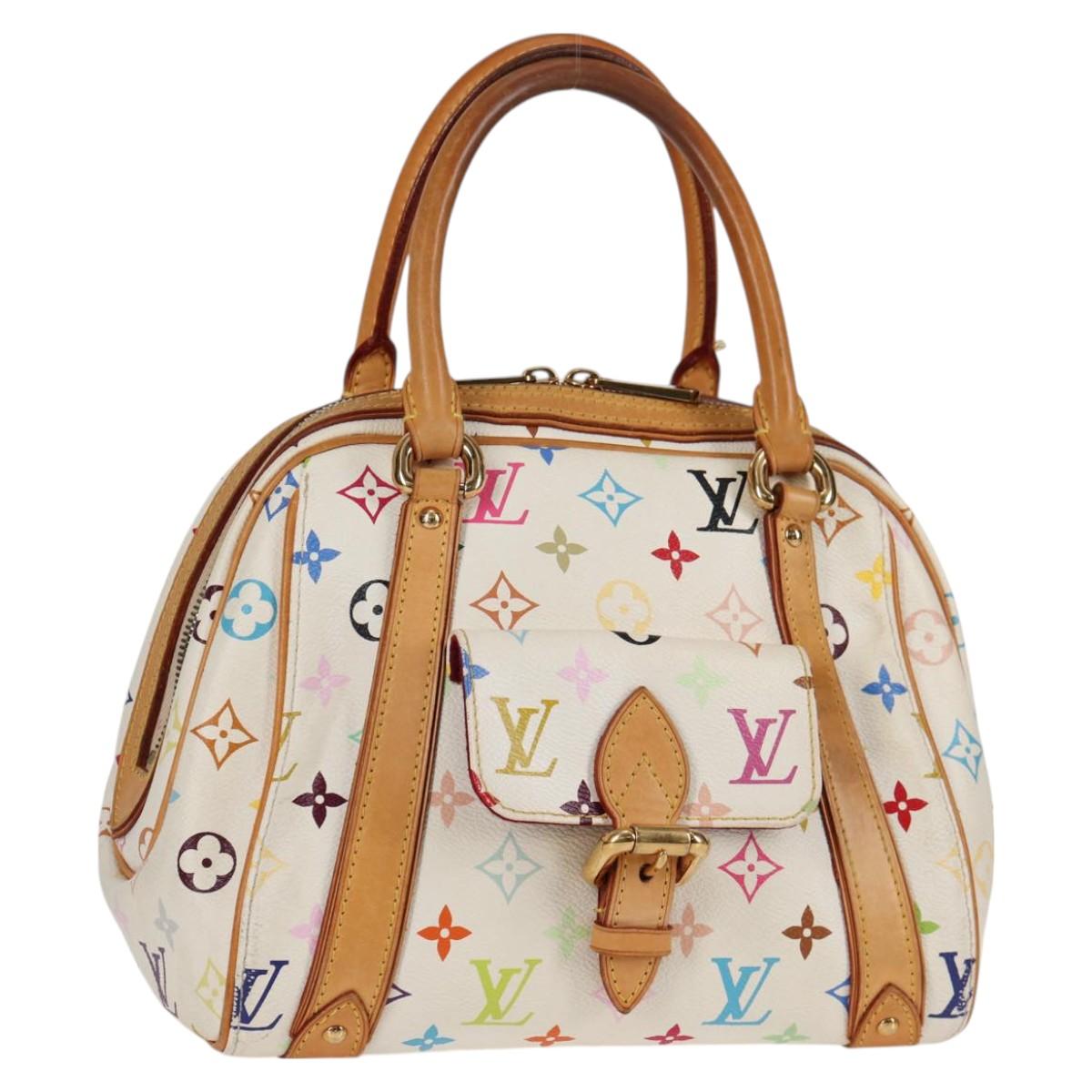 LOUIS VUITTON Monogram Multicolor Priscilla Hand Bag White M40096 Auth 128869V