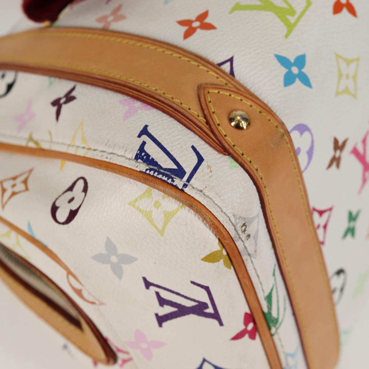 LOUIS VUITTON Monogram Multicolor Priscilla Hand Bag White M40096 Auth 128869V