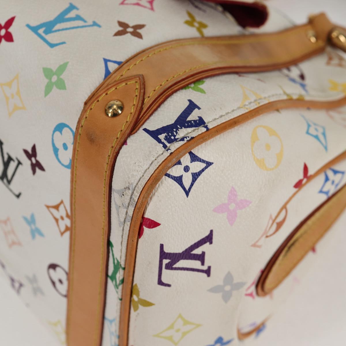 LOUIS VUITTON Monogram Multicolor Priscilla Hand Bag White M40096 Auth 128869V