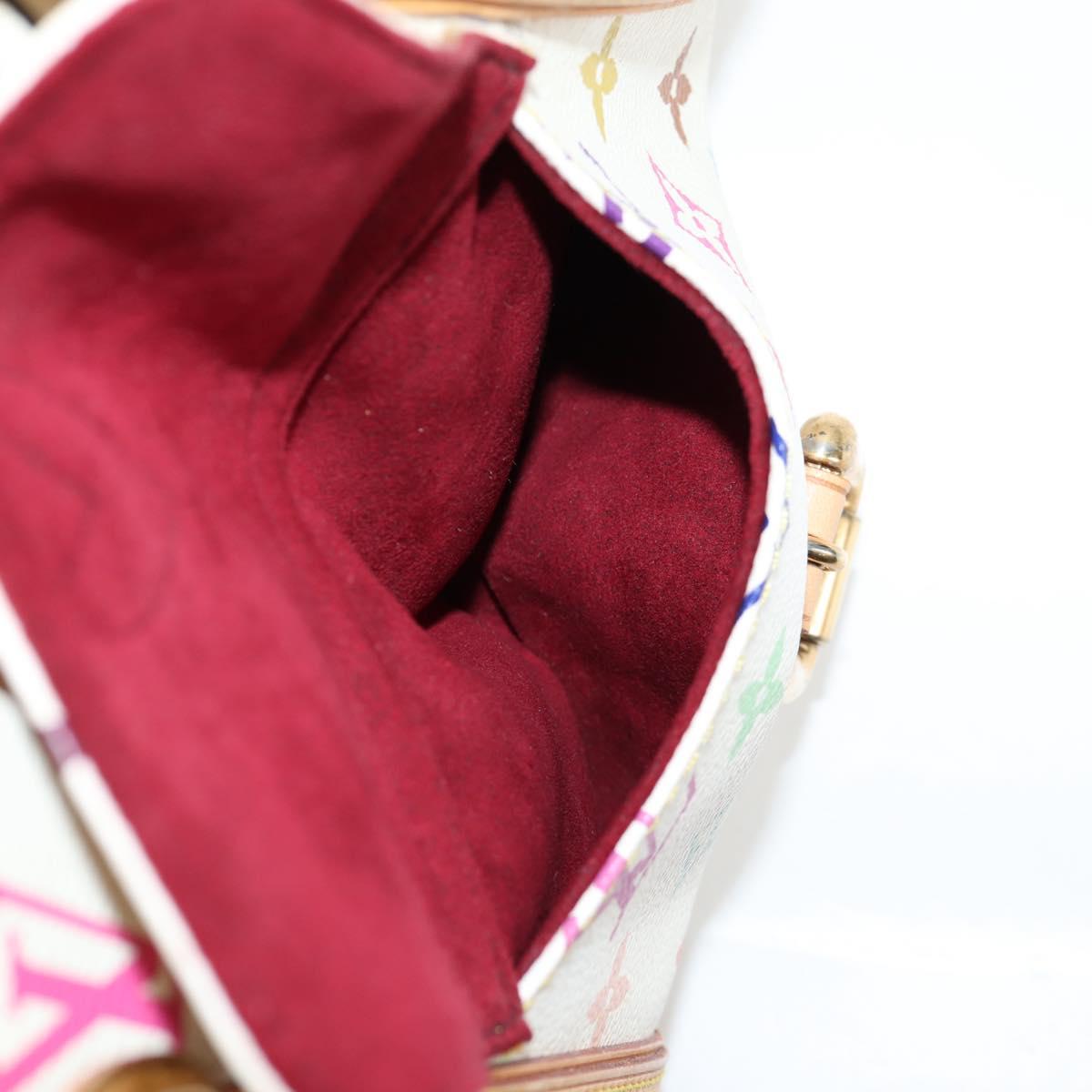 LOUIS VUITTON Monogram Multicolor Priscilla Hand Bag White M40096 Auth 128869V