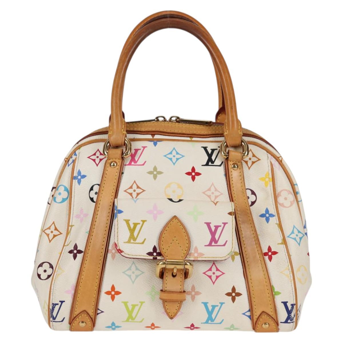 LOUIS VUITTON Monogram Multicolor Priscilla Hand Bag White M40096 Auth 128869V