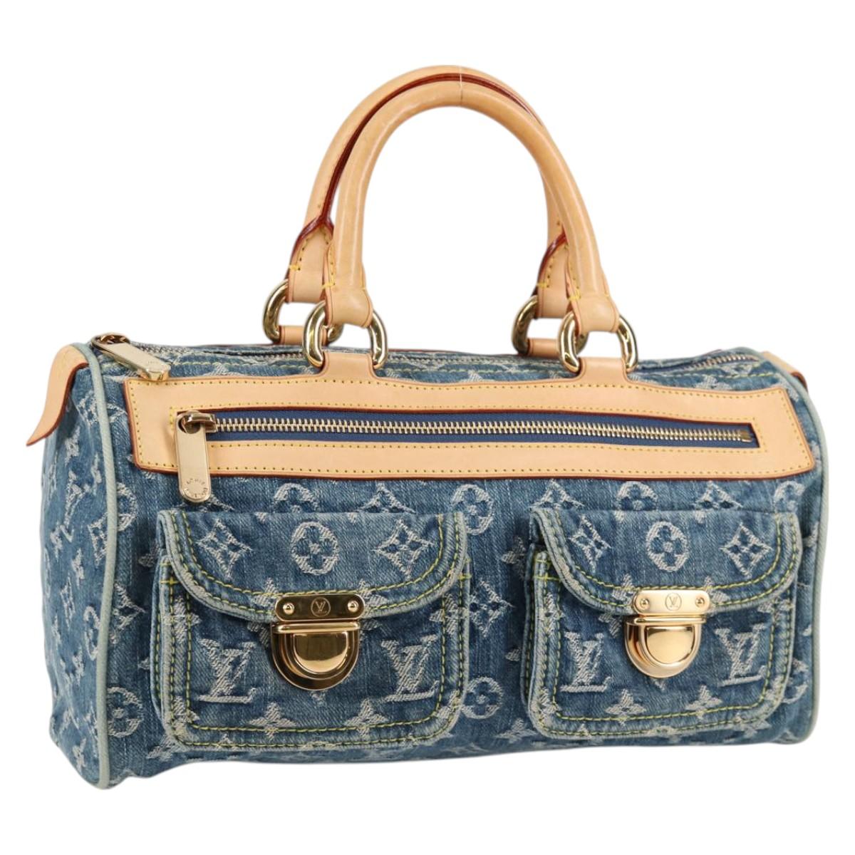 LOUIS VUITTON Monogram Denim Neo Speedy Hand Bag Blue M95019 LV Auth 128871V