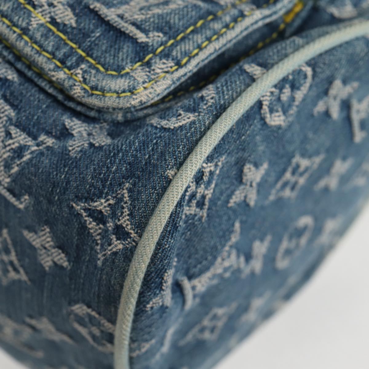 LOUIS VUITTON Monogram Denim Neo Speedy Hand Bag Blue M95019 LV Auth 128871V