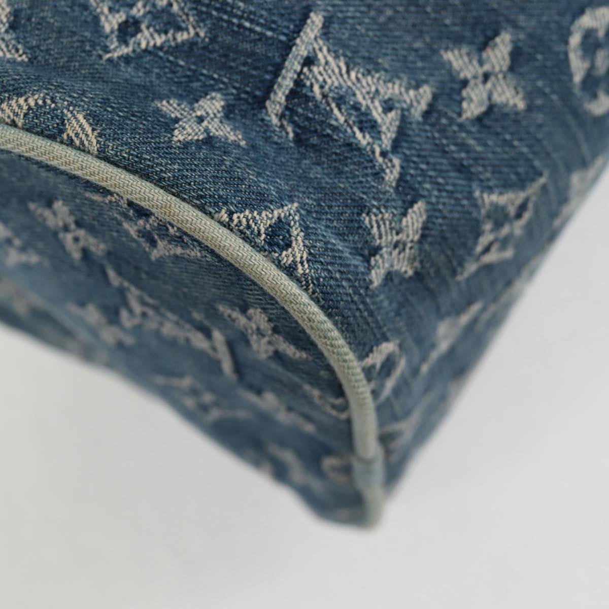 LOUIS VUITTON Monogram Denim Neo Speedy Hand Bag Blue M95019 LV Auth 128871V