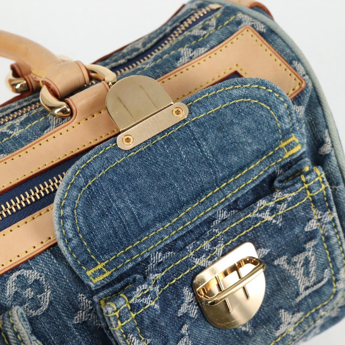 LOUIS VUITTON Monogram Denim Neo Speedy Hand Bag Blue M95019 LV Auth 128871V