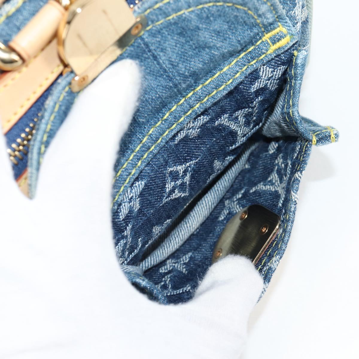 LOUIS VUITTON Monogram Denim Neo Speedy Hand Bag Blue M95019 LV Auth 128871V