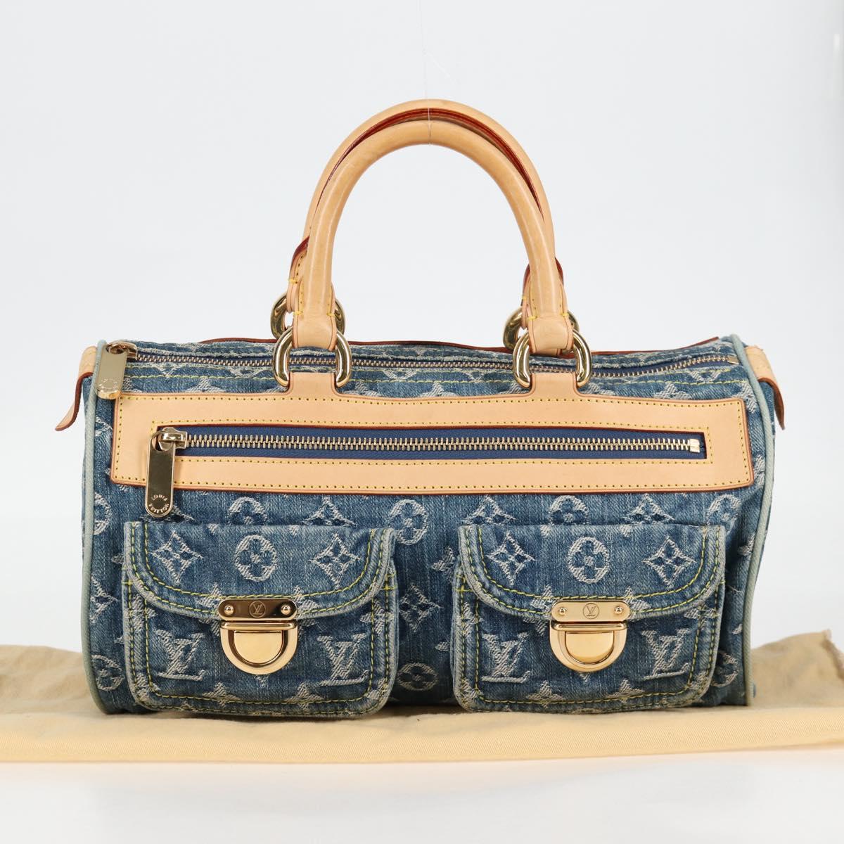 LOUIS VUITTON Monogram Denim Neo Speedy Hand Bag Blue M95019 LV Auth 128871V