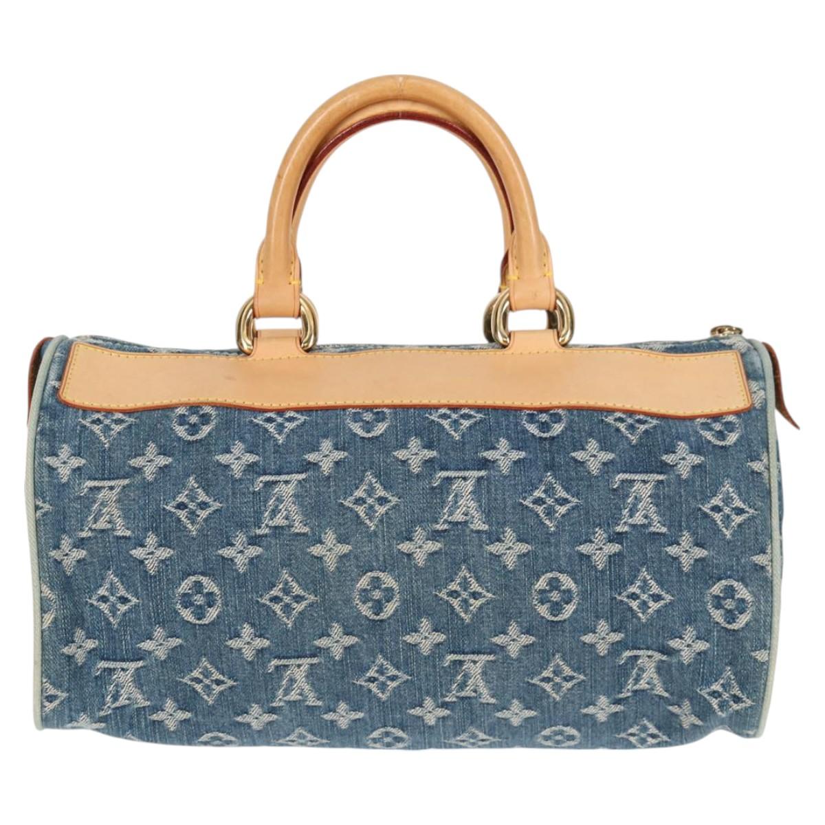 LOUIS VUITTON Monogram Denim Neo Speedy Hand Bag Blue M95019 LV Auth 128871V