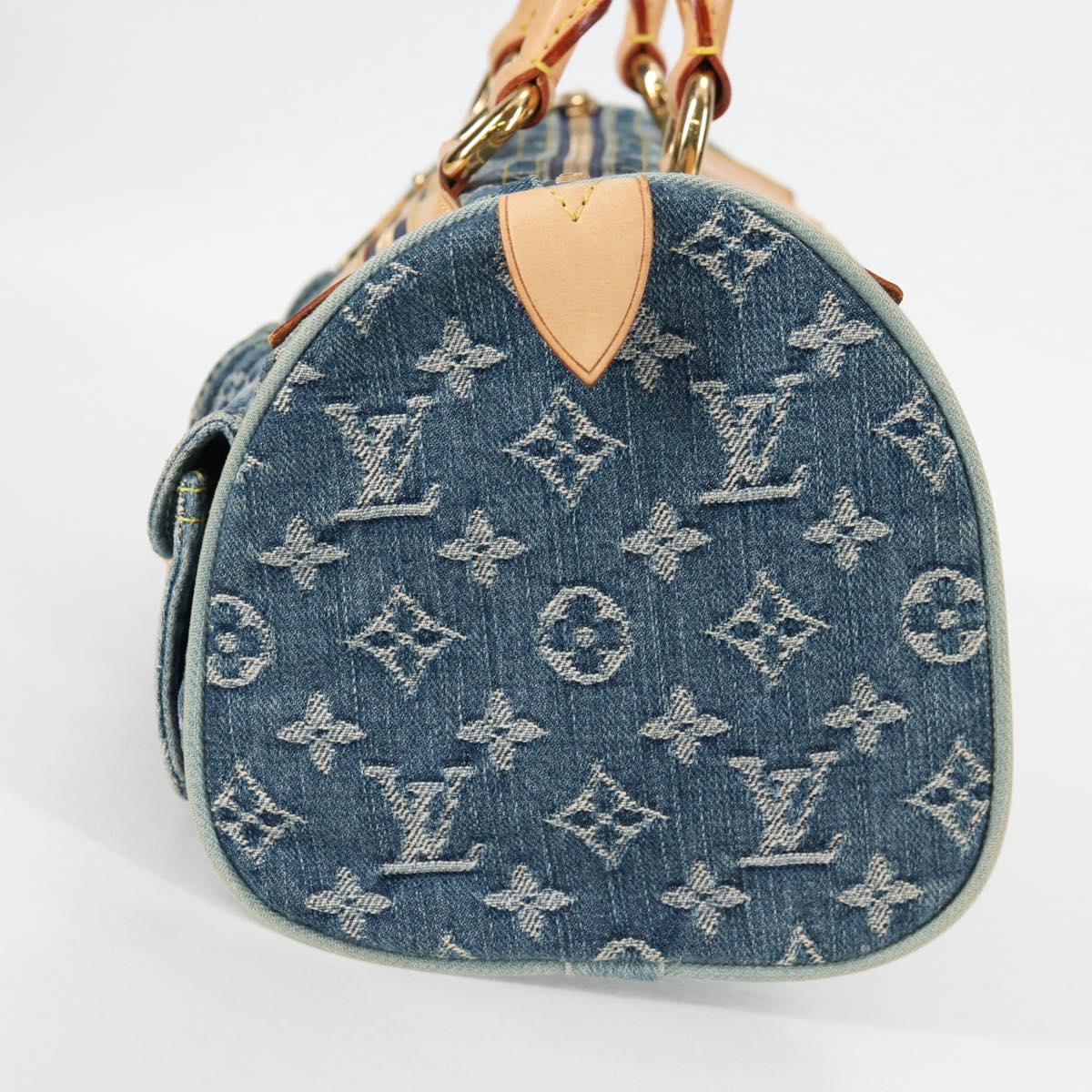 LOUIS VUITTON Monogram Denim Neo Speedy Hand Bag Blue M95019 LV Auth 128871V