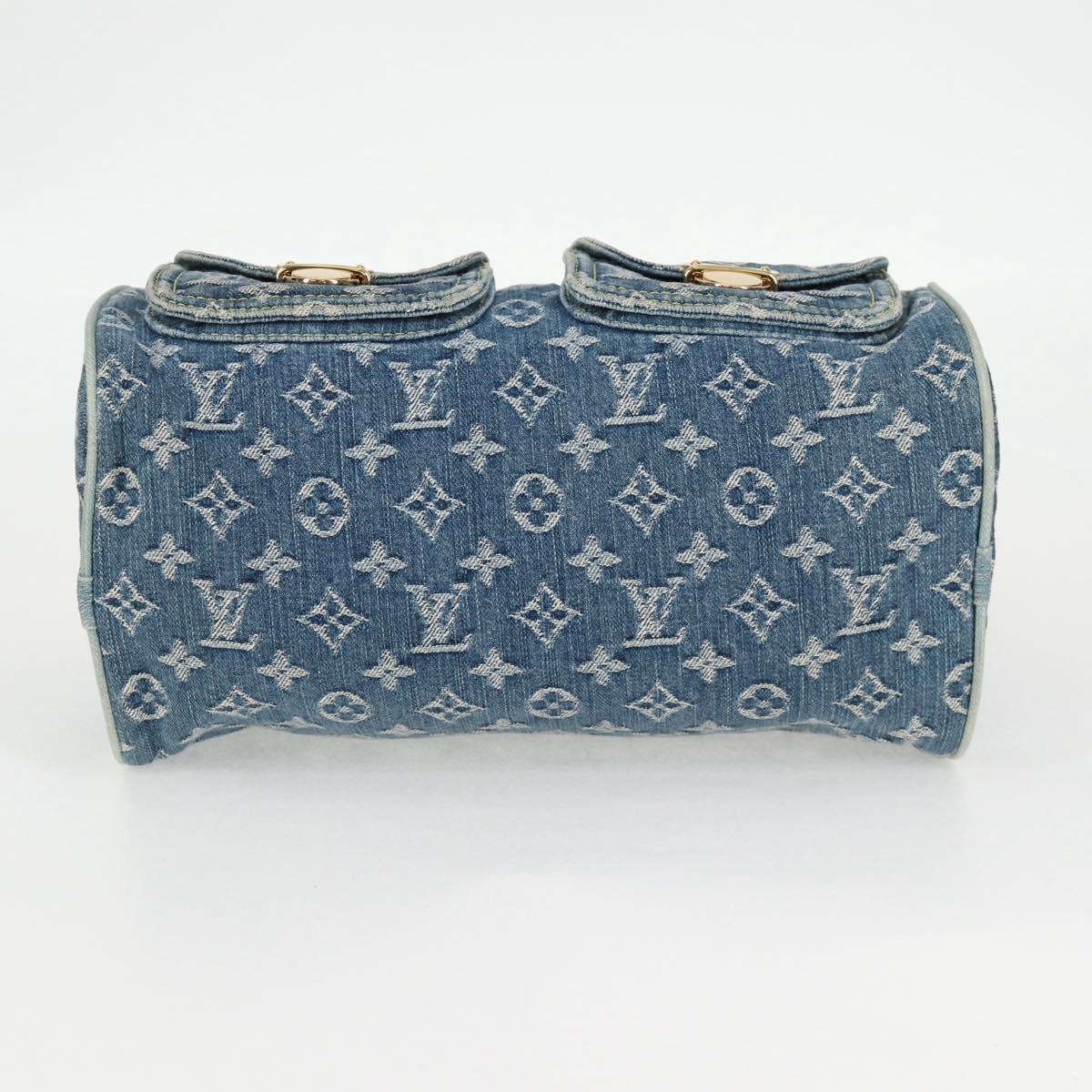 LOUIS VUITTON Monogram Denim Neo Speedy Hand Bag Blue M95019 LV Auth 128871V