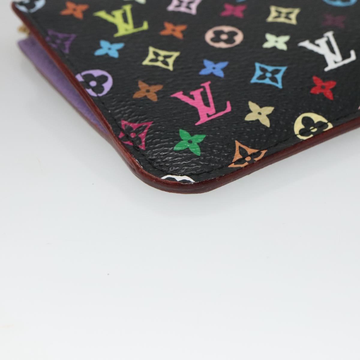LOUIS VUITTON Monogram Pochette Cles NM Coin Purse Black M60279 Auth 128878V