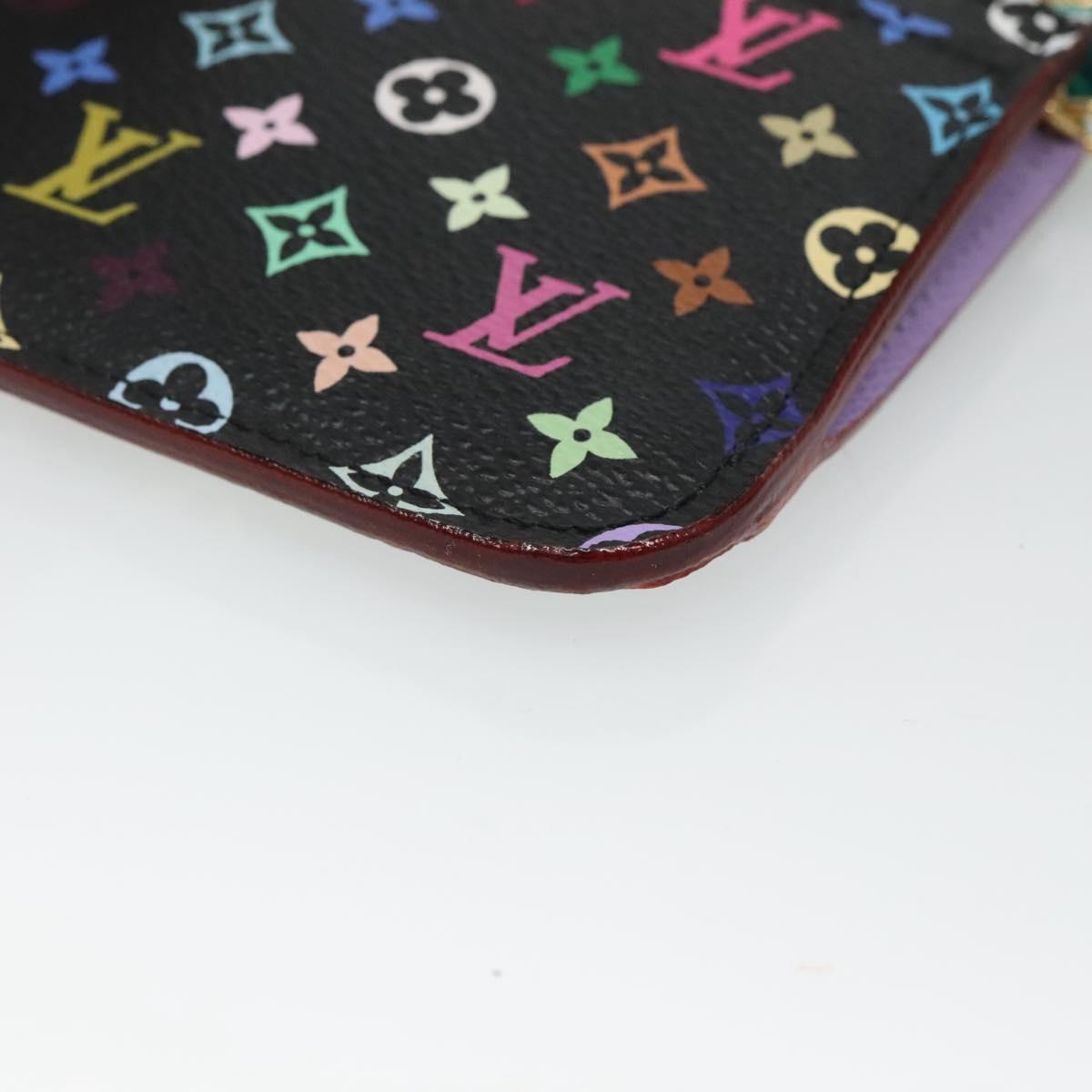 LOUIS VUITTON Monogram Pochette Cles NM Coin Purse Black M60279 Auth 128878V