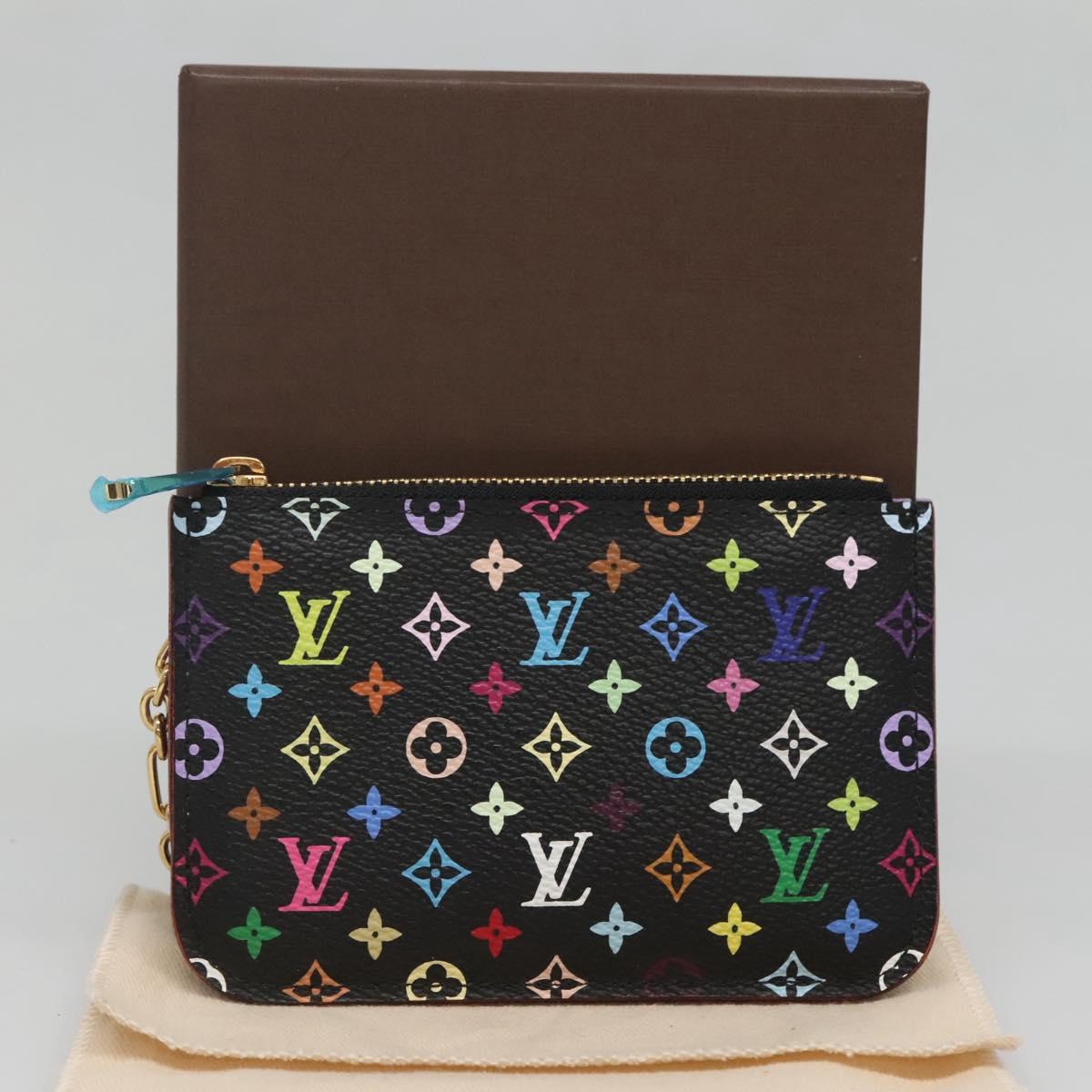 LOUIS VUITTON Monogram Pochette Cles NM Coin Purse Black M60279 Auth 128878V