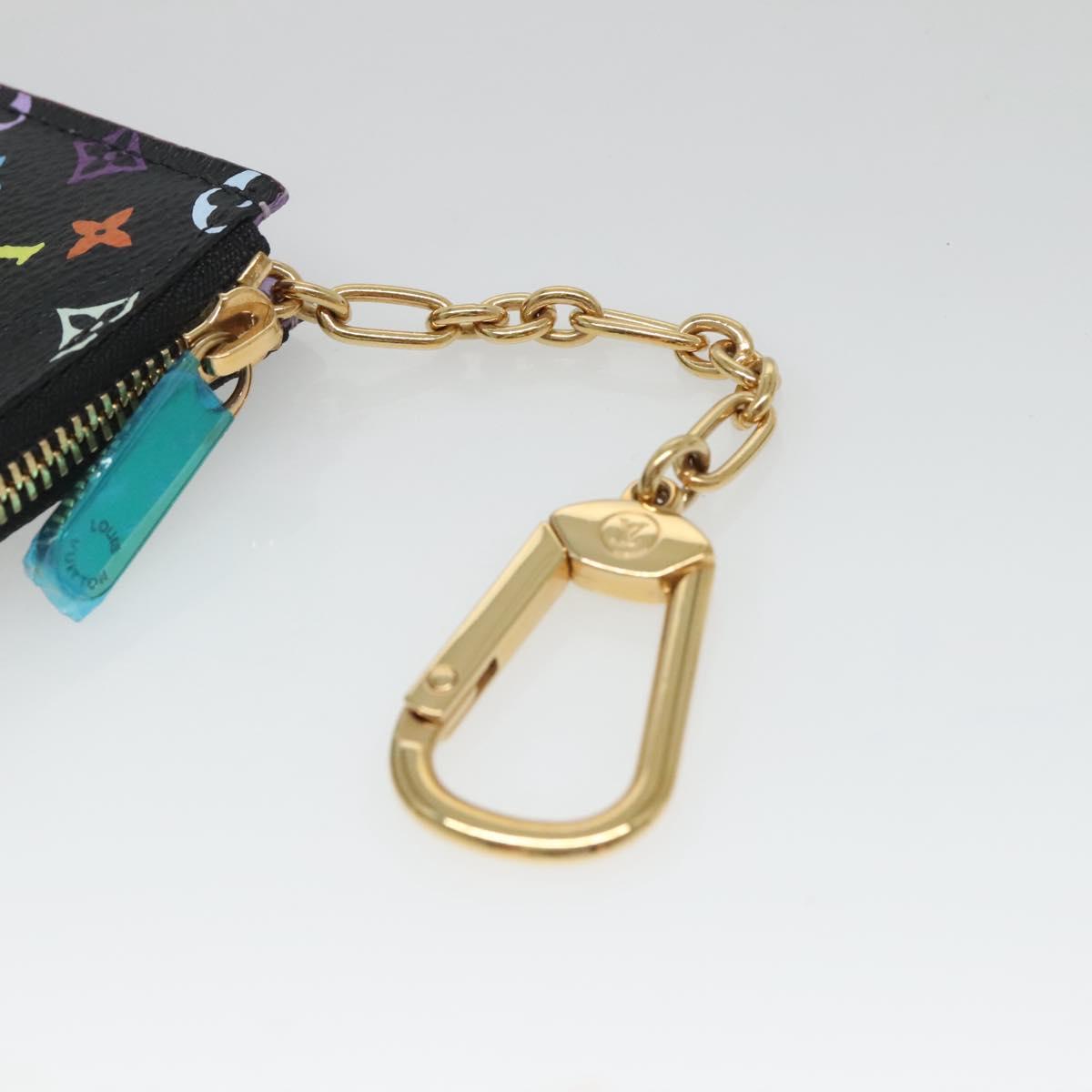 LOUIS VUITTON Monogram Pochette Cles NM Coin Purse Black M60279 Auth 128878V