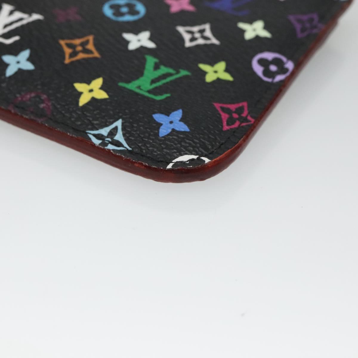 LOUIS VUITTON Monogram Pochette Cles NM Coin Purse Black M60279 Auth 128878V