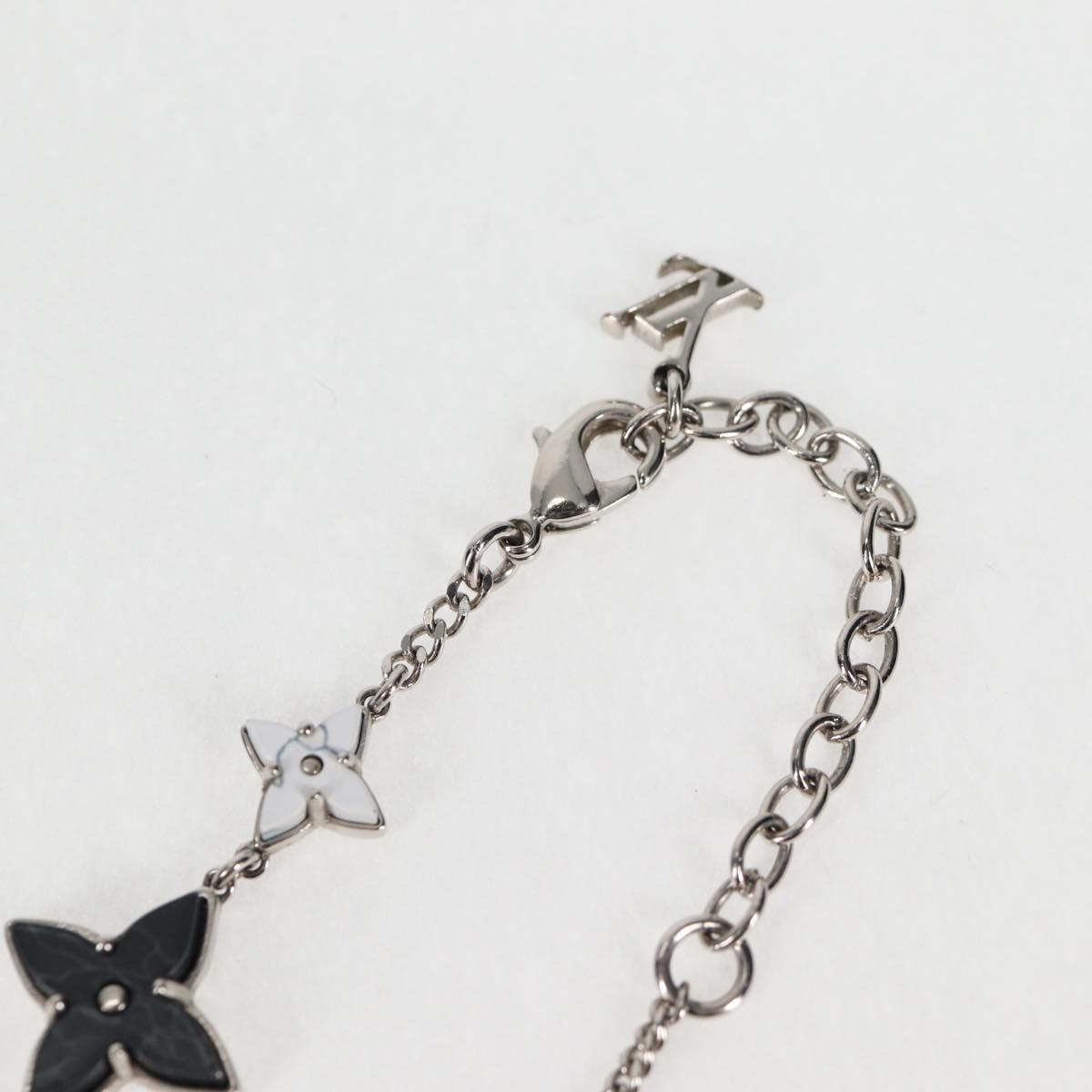 LOUIS VUITTON Monogram Sunrise Bracelet Metal Silver tone M1041A LV Auth 128887M