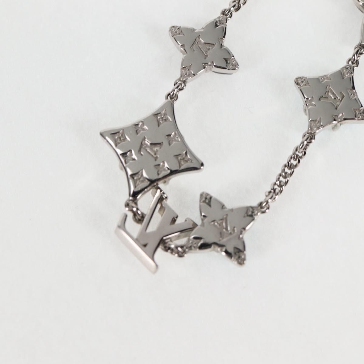 LOUIS VUITTON Monogram Sunrise Bracelet Metal Silver tone M1041A LV Auth 128887M
