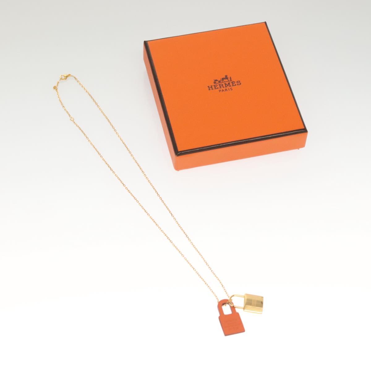 HERMES Orchestral PM Necklace metal Orange Auth 128890M
