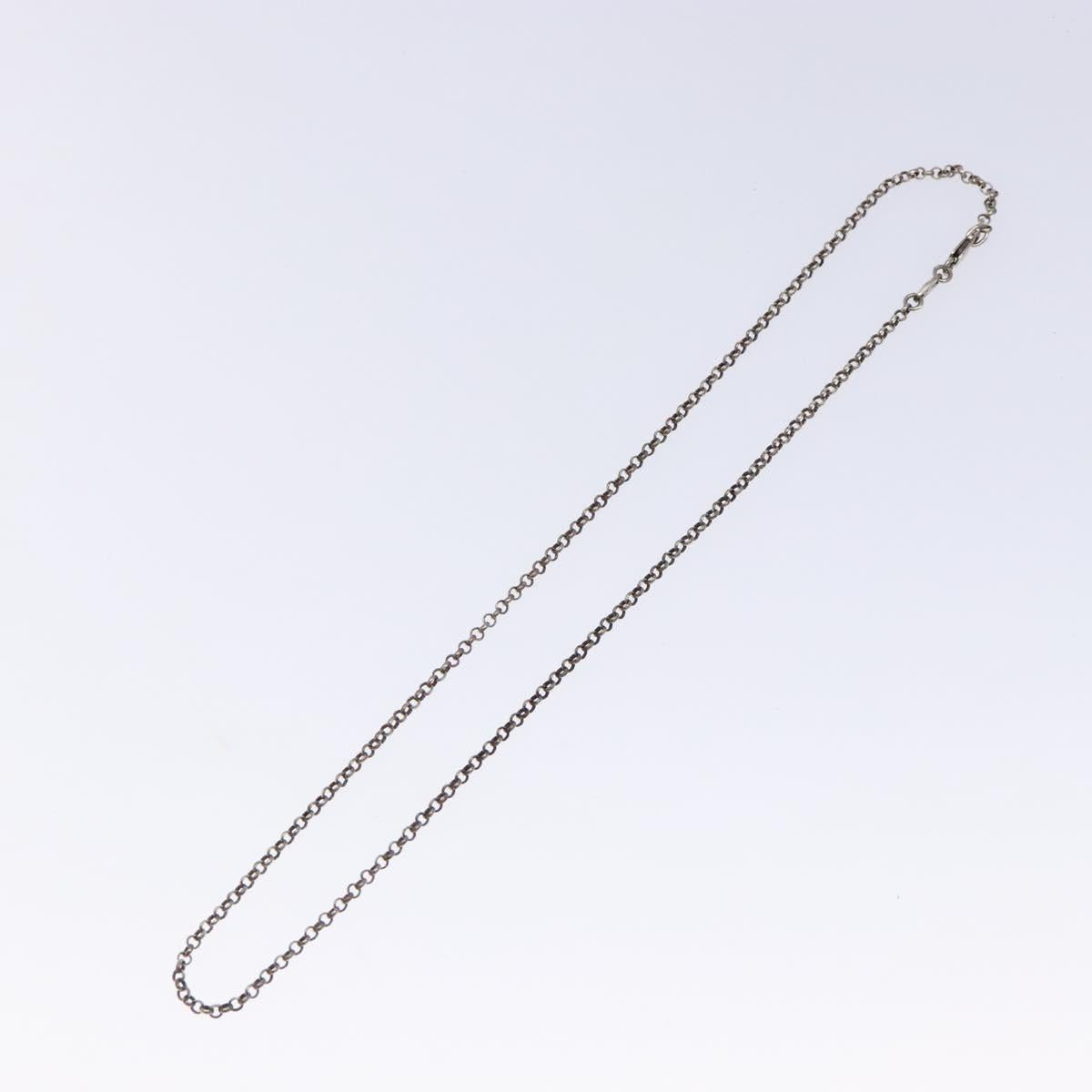 Chrome Hearts Roll Chain Necklace Ag925 Silver Auth 128896M