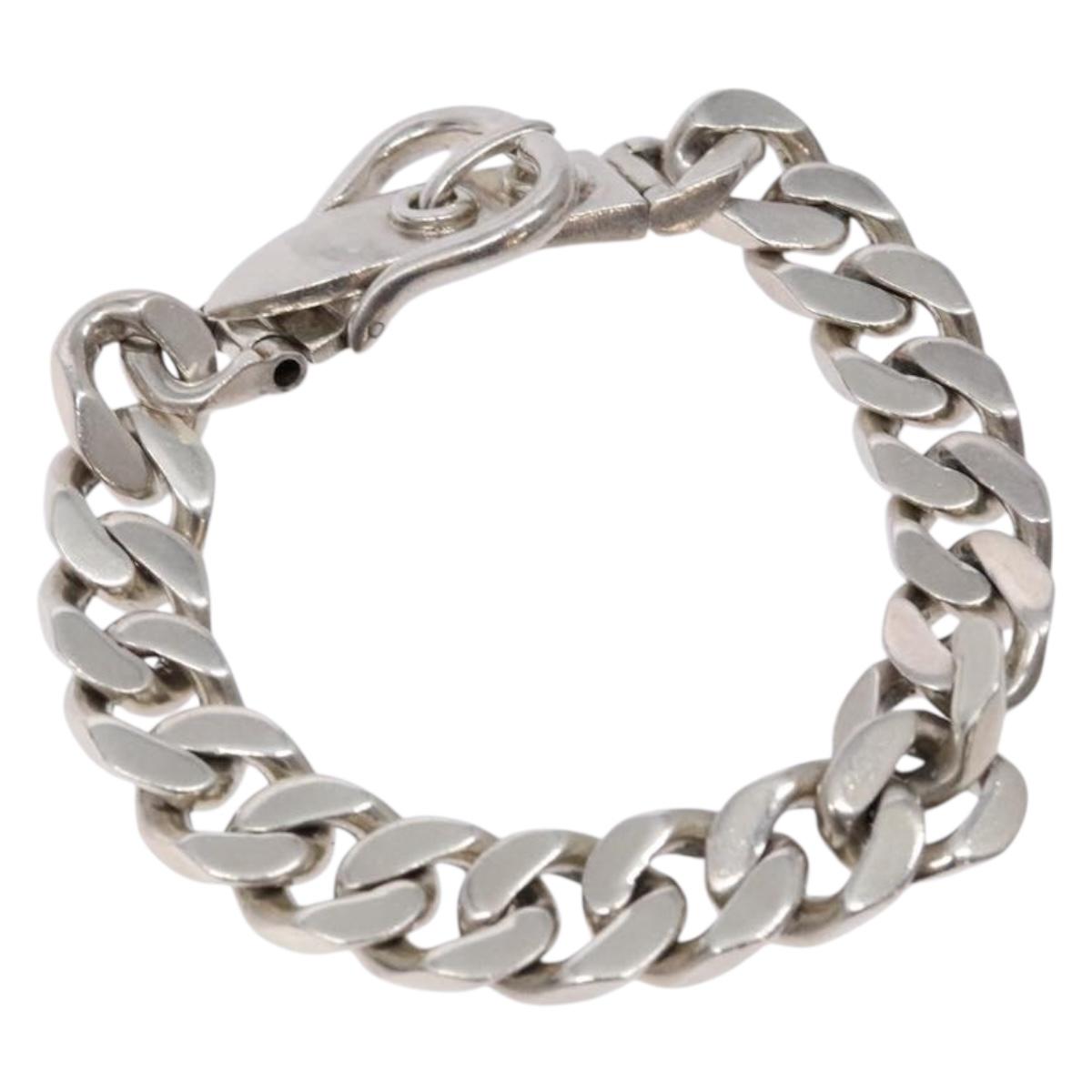 HERMES Boulevard MM Bracelet Ag925 Silver Auth 128907SM
