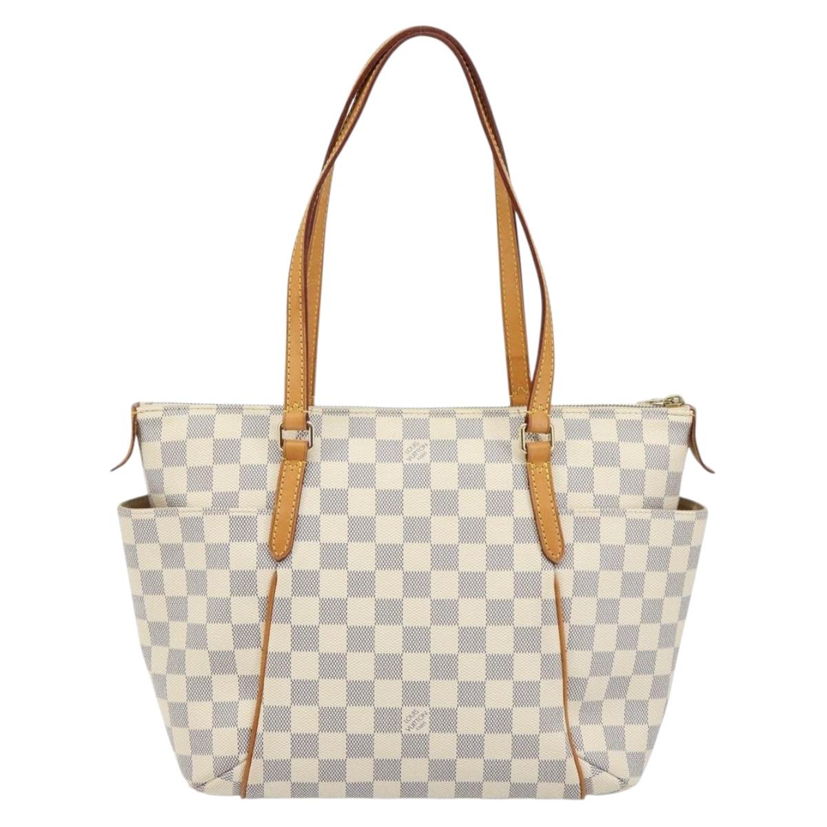 LOUIS VUITTON Damier Azur Totally PM Tote Bag N41280 LV Auth 128912A