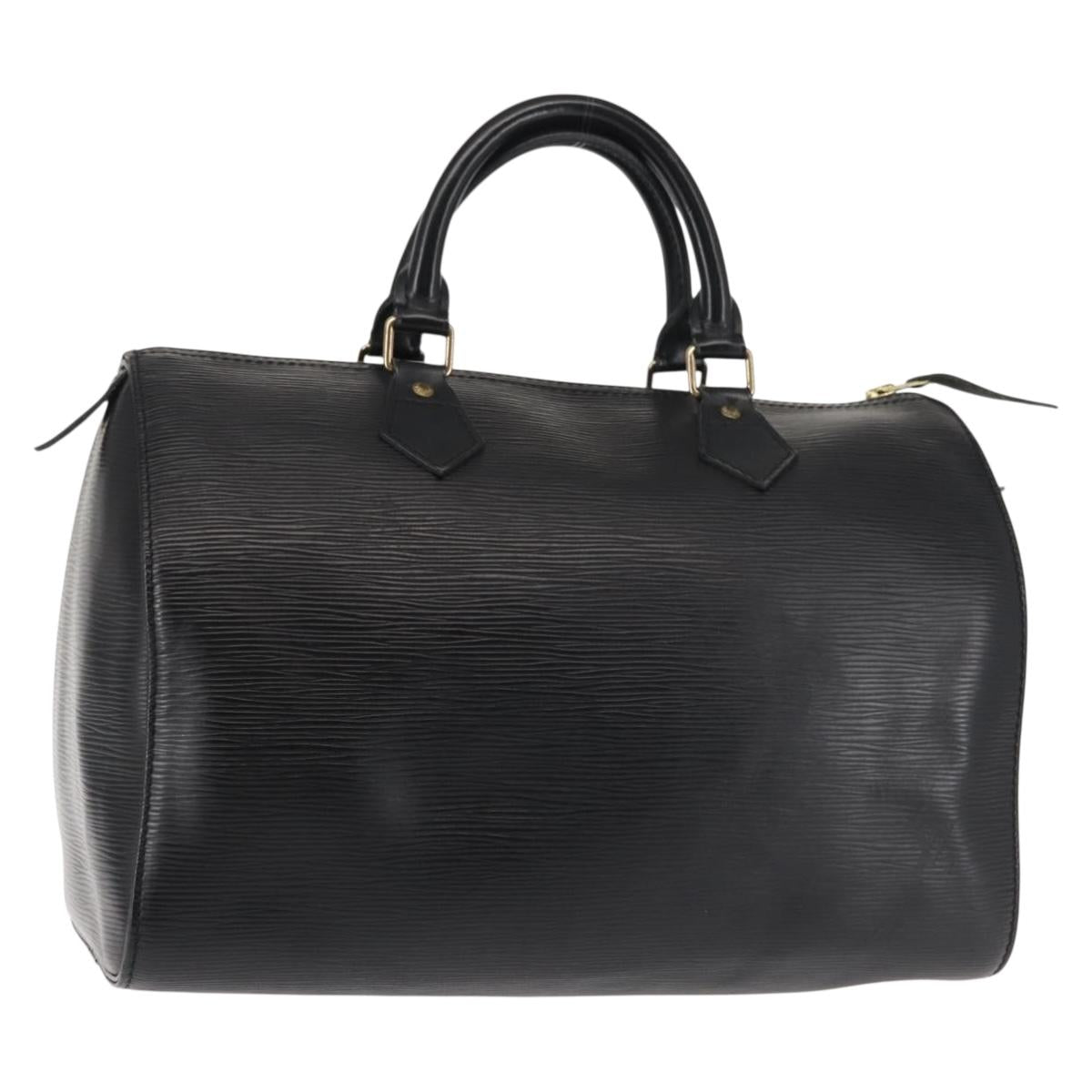 LOUIS VUITTON Epi Speedy 30 Hand Bag Noir Black M43002 LV Auth 128913